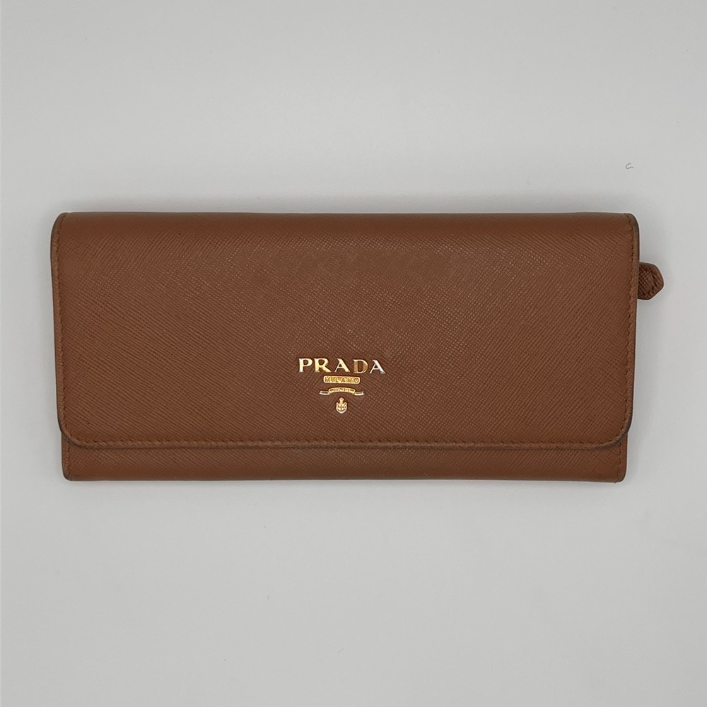 Prada large saffiano leather wallet